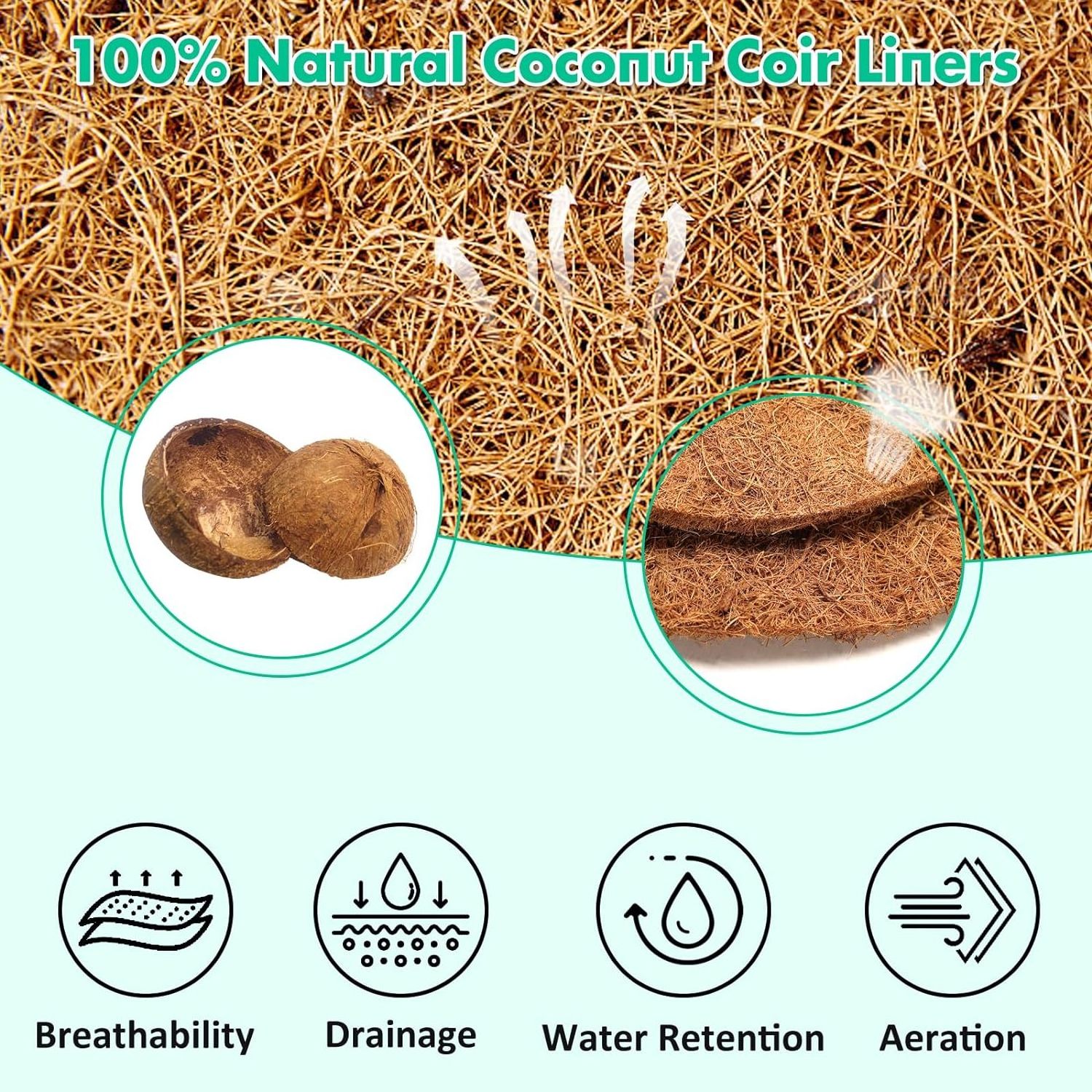 Wholesale 30 cm Natural Coconut Coir Disc Biodegradable Coconut Discs