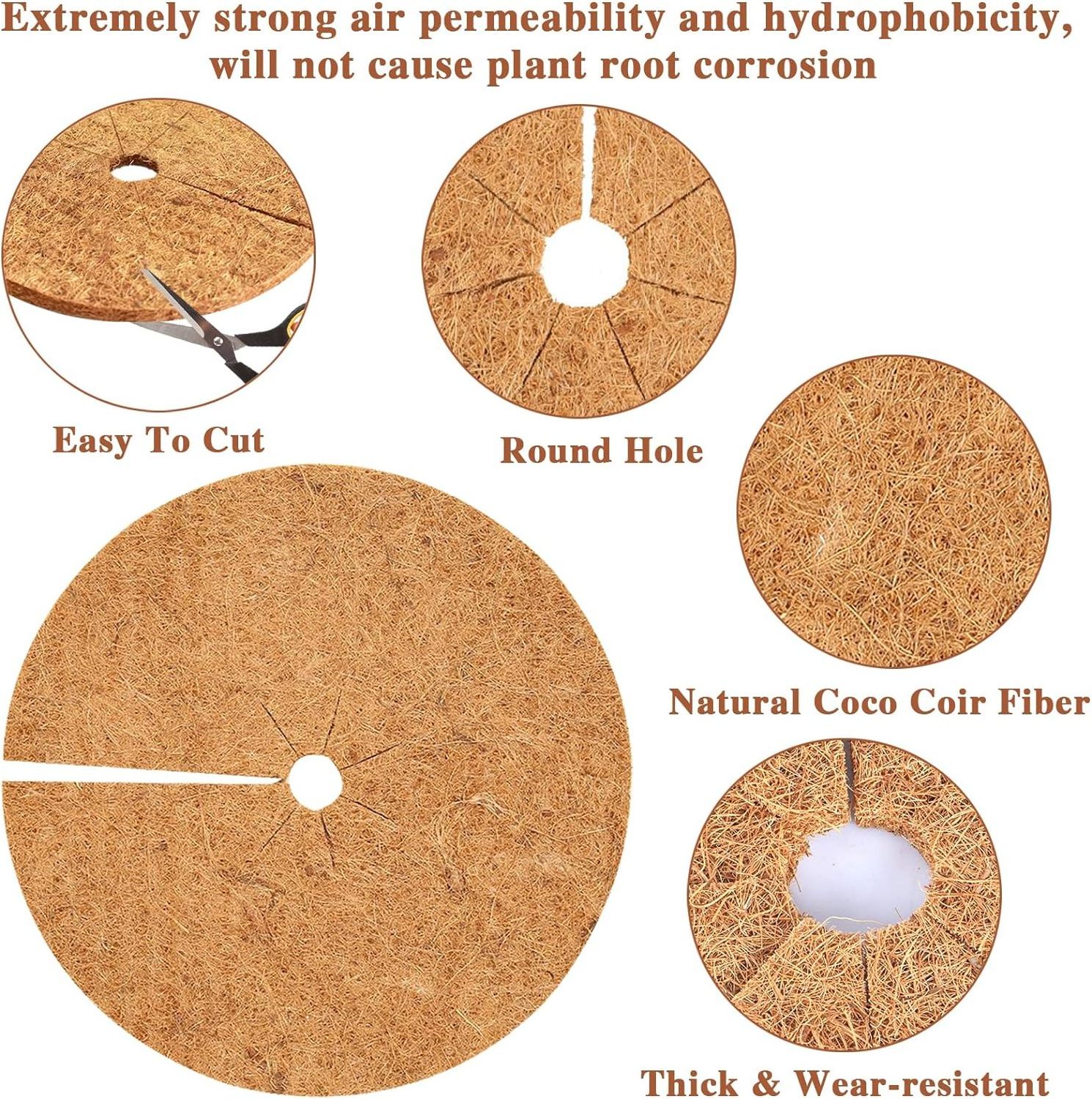 Wholesale Coconut Mulching Disc 60 cm Natural Coconut Coir Disc Biodegradable Coconut Discs