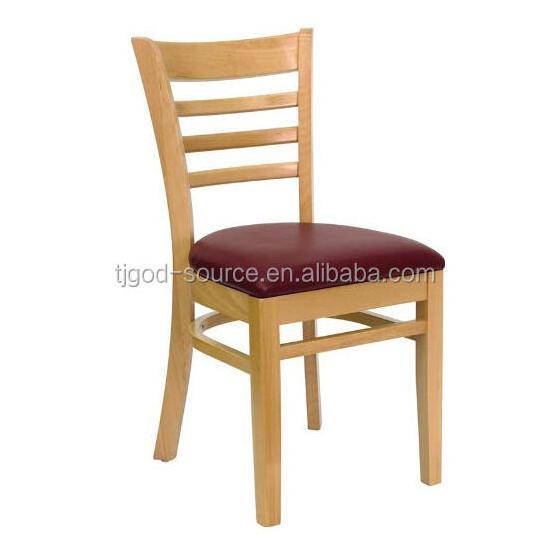 cheap used hotel ladder back dining restaurant furniture wood bar side chair for sale