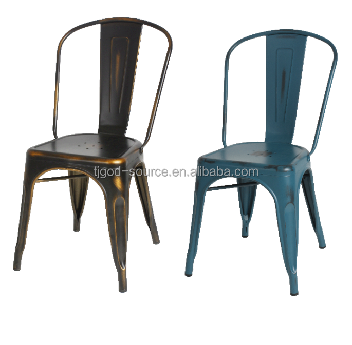 wholesale cheap french style outdoor stack metal restaurant dining chair