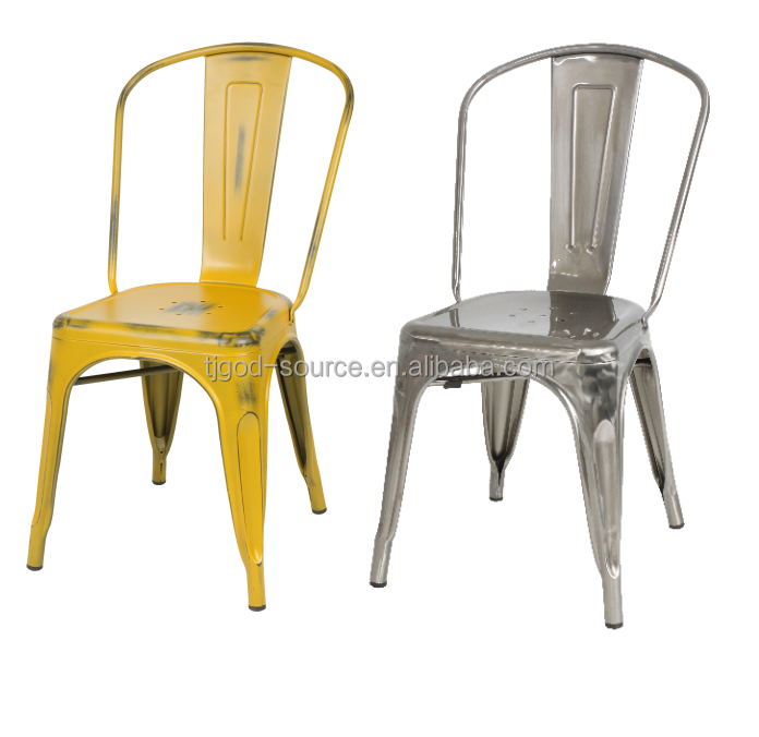 wholesale cheap french style outdoor stack metal restaurant dining chair