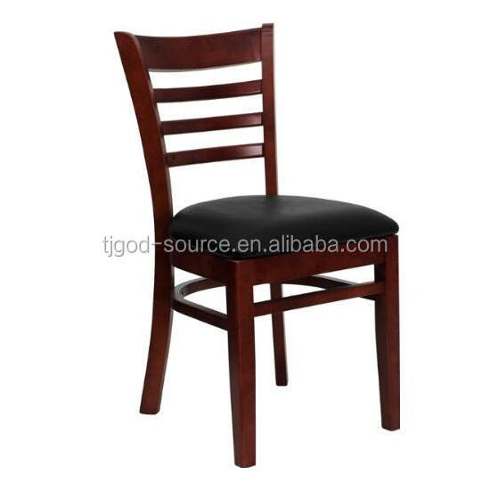 cheap used hotel ladder back dining restaurant furniture wood bar side chair for sale