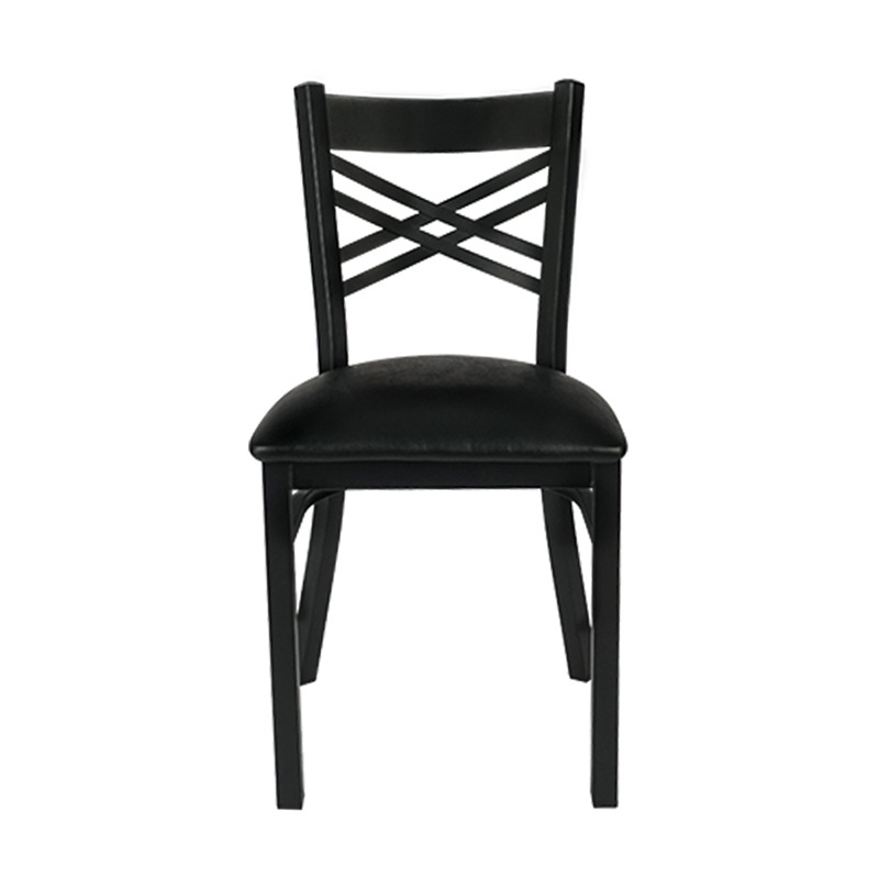 Factory hot sale restaurant booth parson dining metal chair with cushion