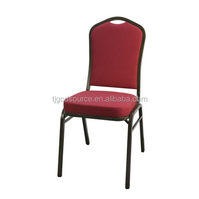 Canada red clear stacking used metal banquet chairs