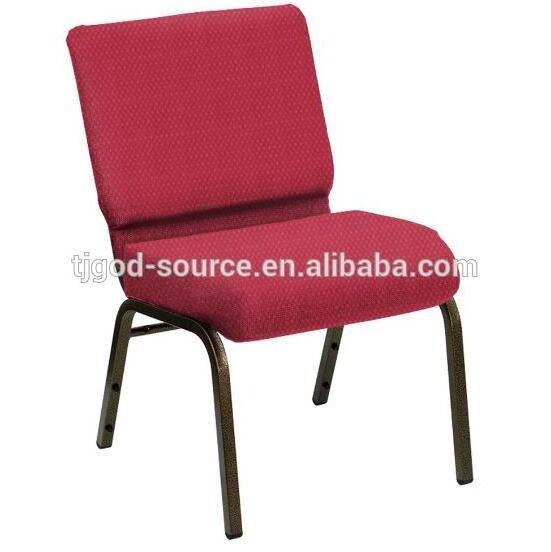 Wholesale Church Pew Chairs Theater Furniture Hot Sell Item Stacking Metal Church Chair Used with Bookrack Commercial Furniture