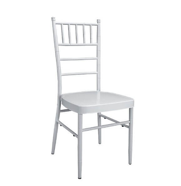 Wholesale cheap white metal stackable event tiffany banquet chiavari wedding chair with cushion for rental