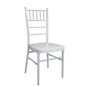 Wholesale cheap white metal stackable event tiffany banquet chiavari wedding chair with cushion for rental