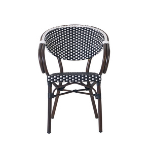 Cheap Factory Price french bistro aluminum outdoor dining  rattan garden table and chairs