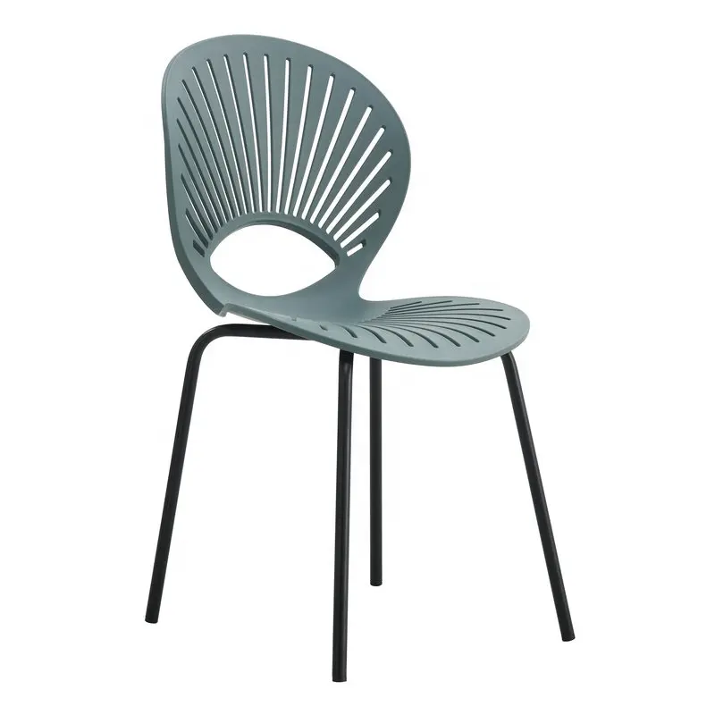 Restaurant Dinning Polypropylene metal legs Plastic Rattan Restaurant Chair For Dining Room And Cafe