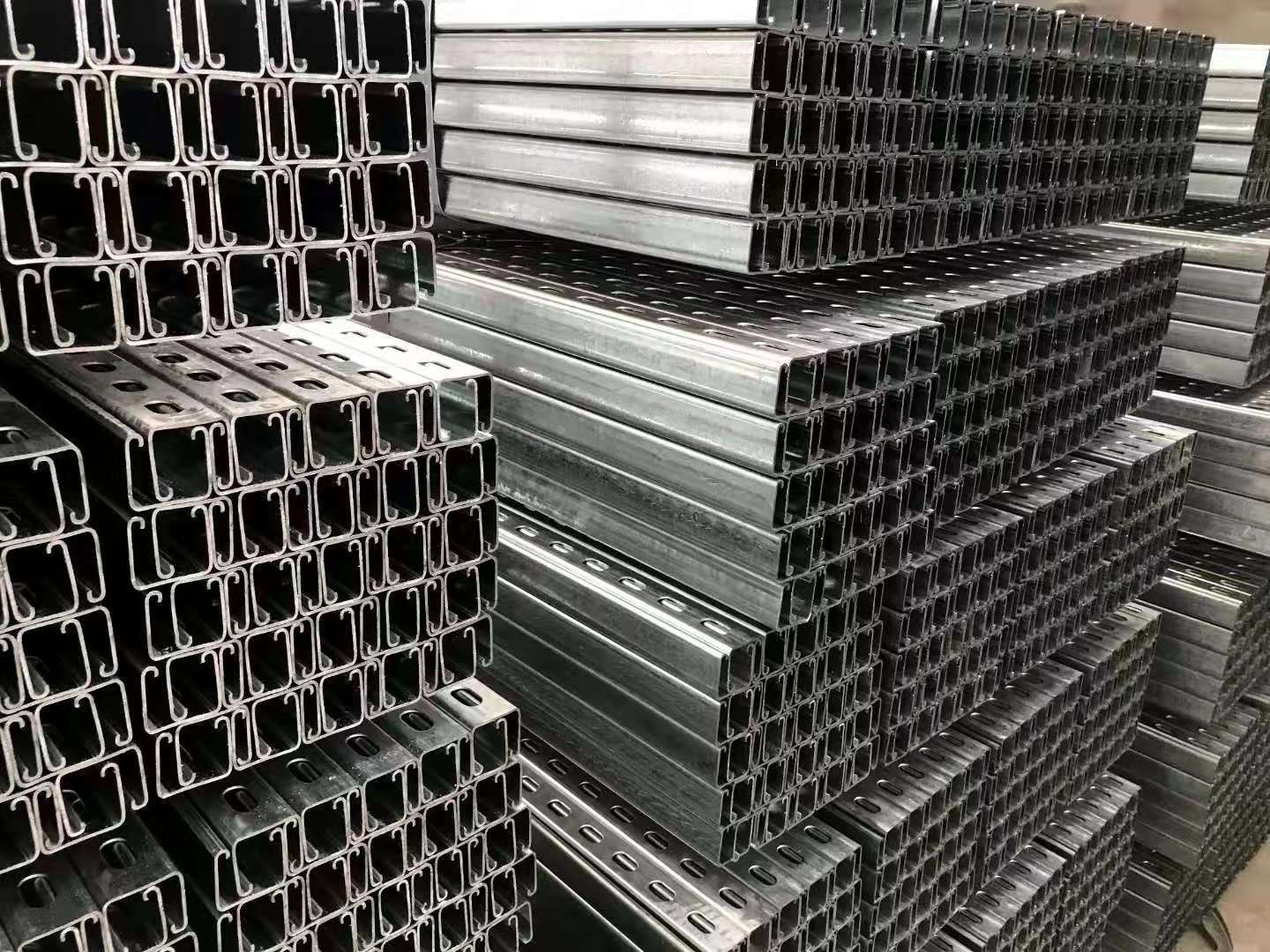 High quality HAVC duct support system C channel Galvanized slotted c Channel