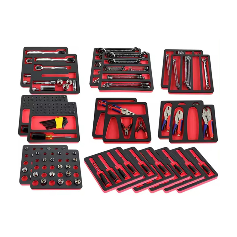 2024 Colorful OEM Custom die cut toolbox case Foam box Insert Tool Set Box eva foam insert for tool box packaging