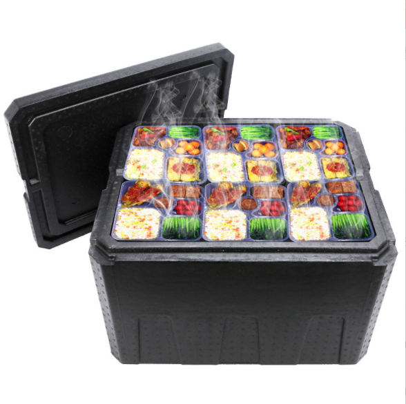 Wholesales durable portable EPP flip container expanded polypropylene foam cooler insulation box for cold chain transportation