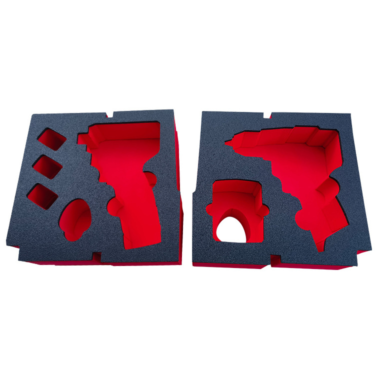 factory Custom Design shockproof protective high density box inserts eva material die cut foam lining for tool case foam