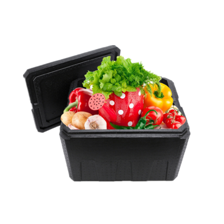 Wholesales durable portable EPP flip container expanded polypropylene foam cooler insulation box for cold chain transportation