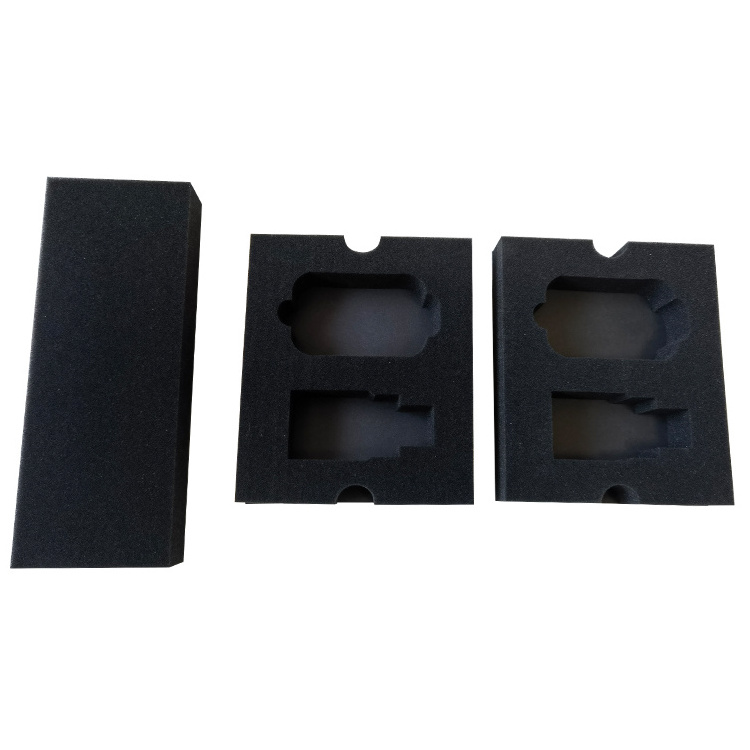 Customized Shape Printable packaging Antistatic large headphone Sponge foam insert for case packing foam lining