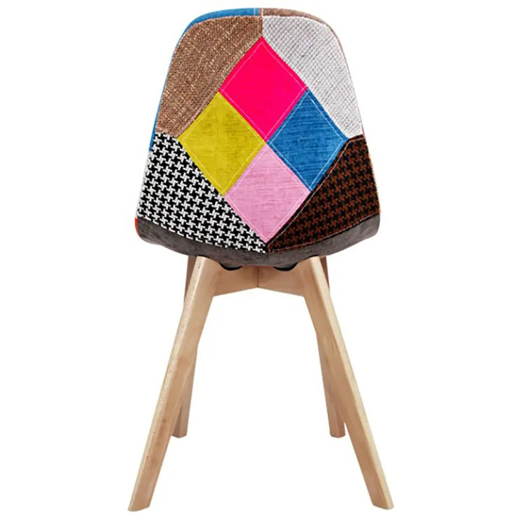 Factory Wholesale Price Patchwork High-Density Sponge Upholstered livingroom Dinning Chair