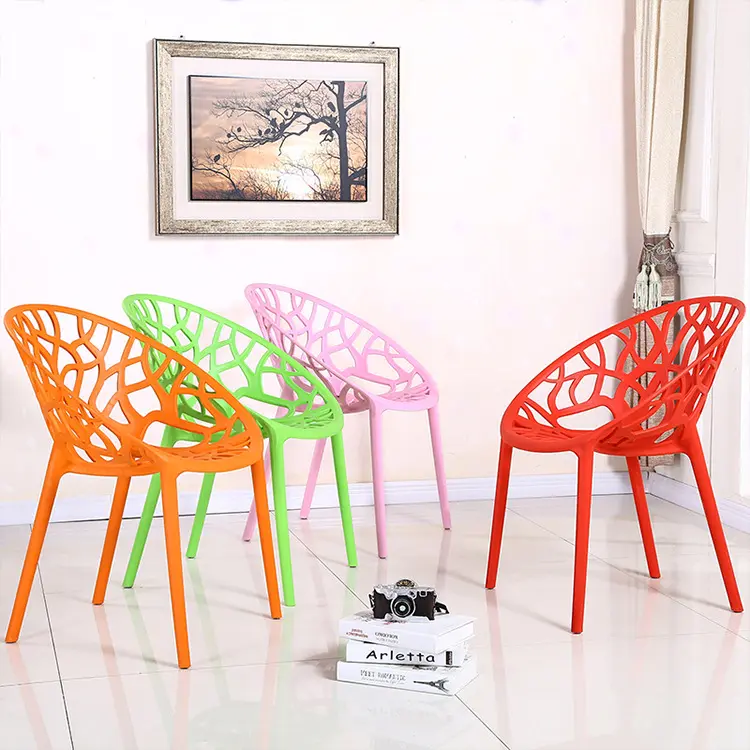 Promotion Price Thickened Plastic Backrest Adult Stackable Outdoor PP Dinning Chair