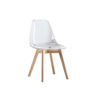 Hot Sale Clear Acrylic Plastic Armchair Metal Legs Lounge Arm Chair For Kitchen Dining Living Guest Bed Room