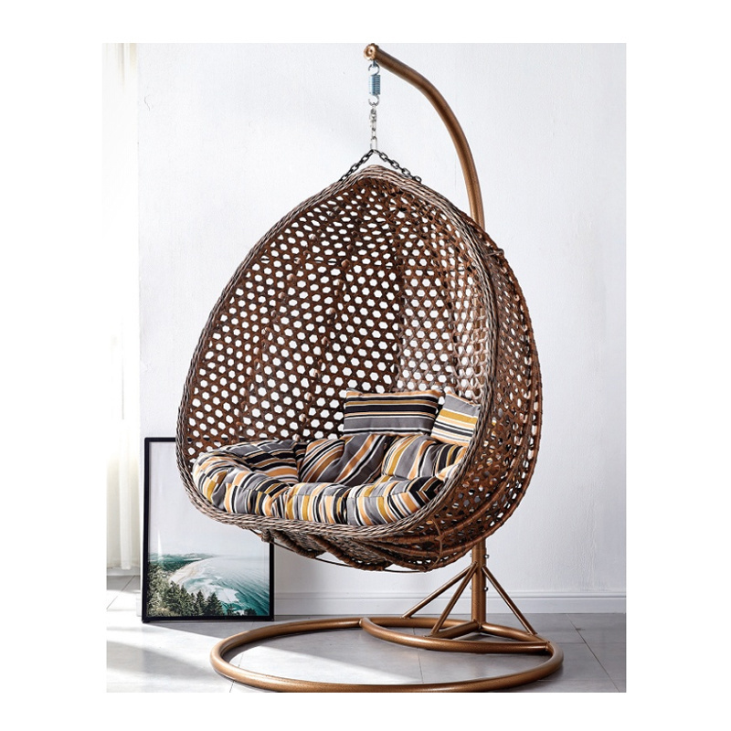 3 Seater Garden Swing Two Person Rattan Egg Bird Nest Chairs Chair Brown Indoor For Adults Hanging Pod Swinging Outdoor