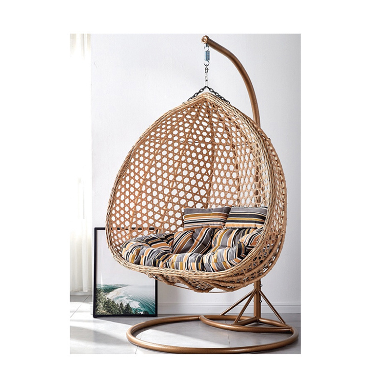 3 Seater Garden Swing Two Person Rattan Egg Bird Nest Chairs Chair Brown Indoor For Adults Hanging Pod Swinging Outdoor