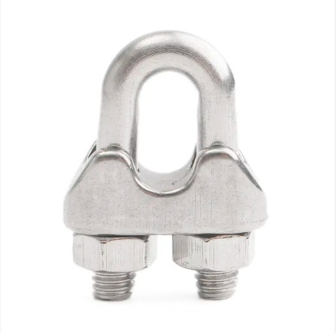 High Polished 6mm 10mm Stainless Steel DIN741 Wire Rope Clip Rigging Hardware