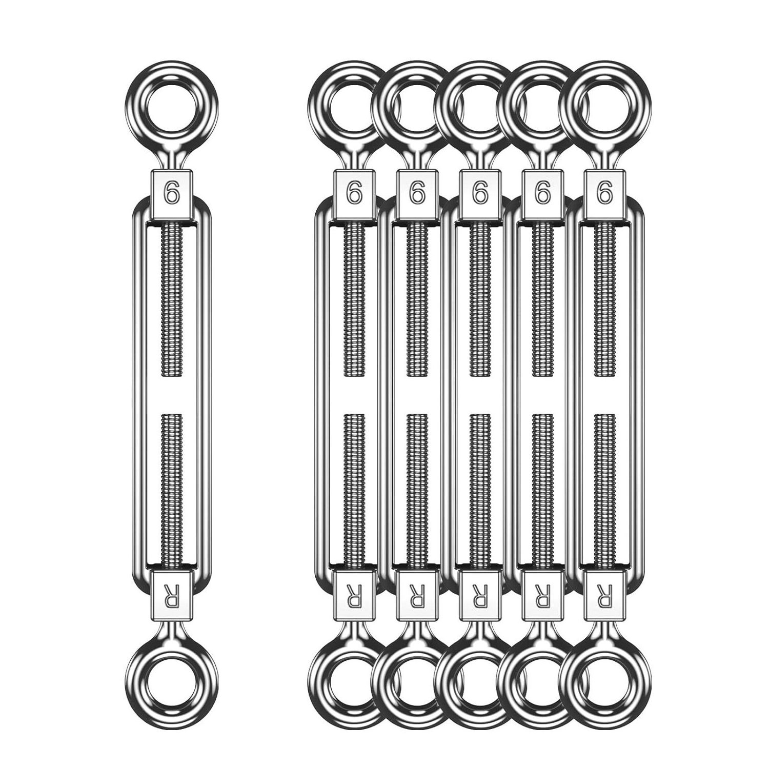 Heavy Duty Rope Cable Tensioner for Garden Wire, Adjustable O to O Turnbuckle for Shade Sail