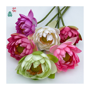 High Quality Factory Direct Sales Buddha Lotus Home Decoration Pieces Silk Flower Window Beauty Chen Artificial Flowers