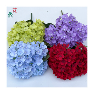 Five Heads Put a Bunch Of Hibong Hydrangea Wedding Flower Wall Decoration Artificial Flower Manufacturers Wholesale Silk Flowers