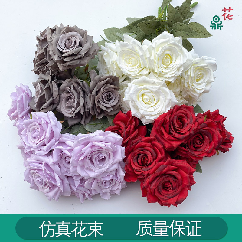 9 Put a Bunch Of Diamond Roses Commercial Beauty Chen Arrangement Fake Flowers Photography Props Artificial Flowers