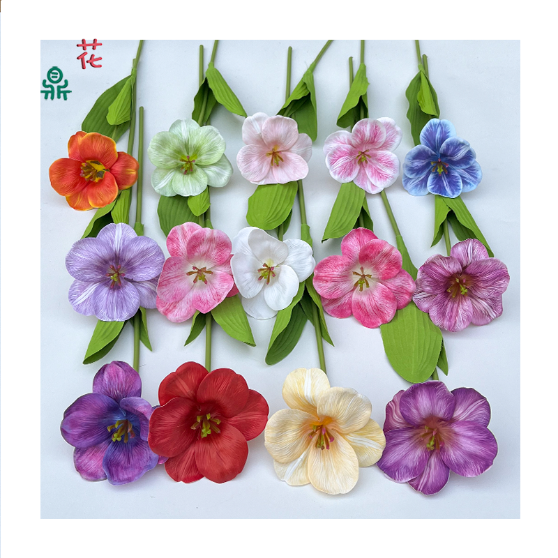 Factory Direct Open Tulip Home Decoration Ornaments Silk Flowers Wedding Landscape Decoration Artificial Flowers