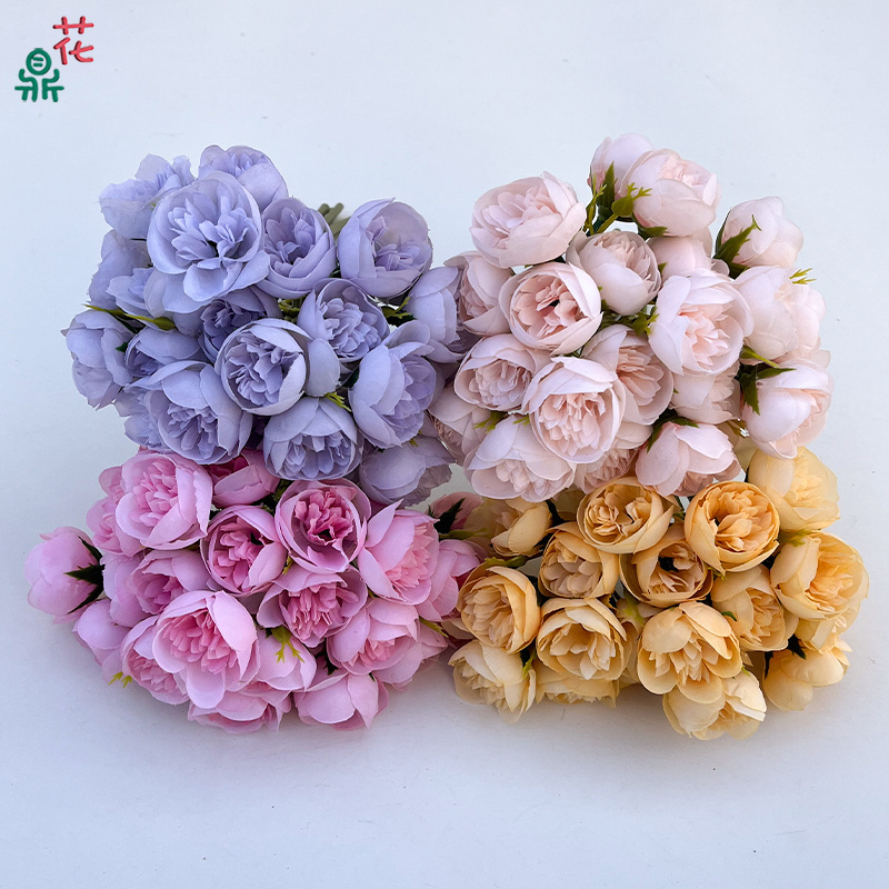 27 Azalea Cross-Border Foreign Trade Wholesale Artificial Flowers Indoor Window Decoration Beauty Chen Simulation Silk Flowers