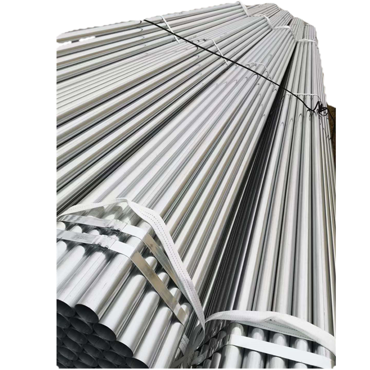 Pre-galvanized ERW round steel pipe 6m long EMT structure and fluid application tube