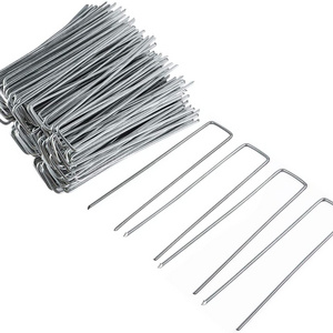 6" Galvanized 9Guage SOD Staples with Round Artificial Turf Grass Nail