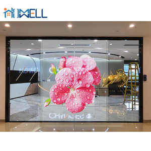 Flexible Led Panel Film P6.25  Adhesive Slim Advertising Panel Film Transparent Led Display film crystal led screen