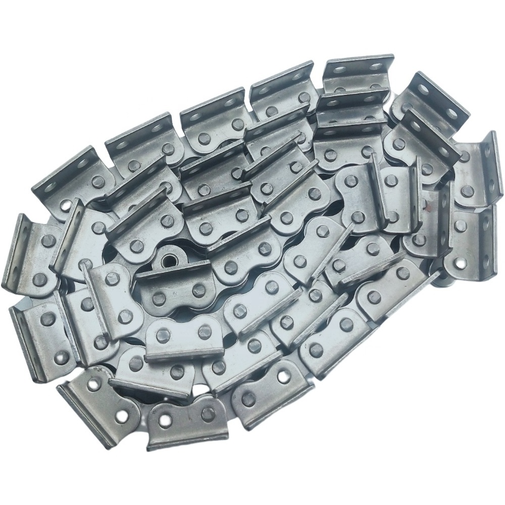 Source manufacturer high precision 08B 32B 48B stainless steel chain short pitch with A2 attachment