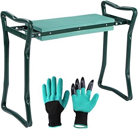 Garden Kneeler and Seat Foldable Garden Stool Gardening Bench for Kneeling and Sitting Help Getting Up and Down