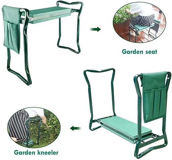 whole sale foldable garden kneeler kneeling bench with a soft foam