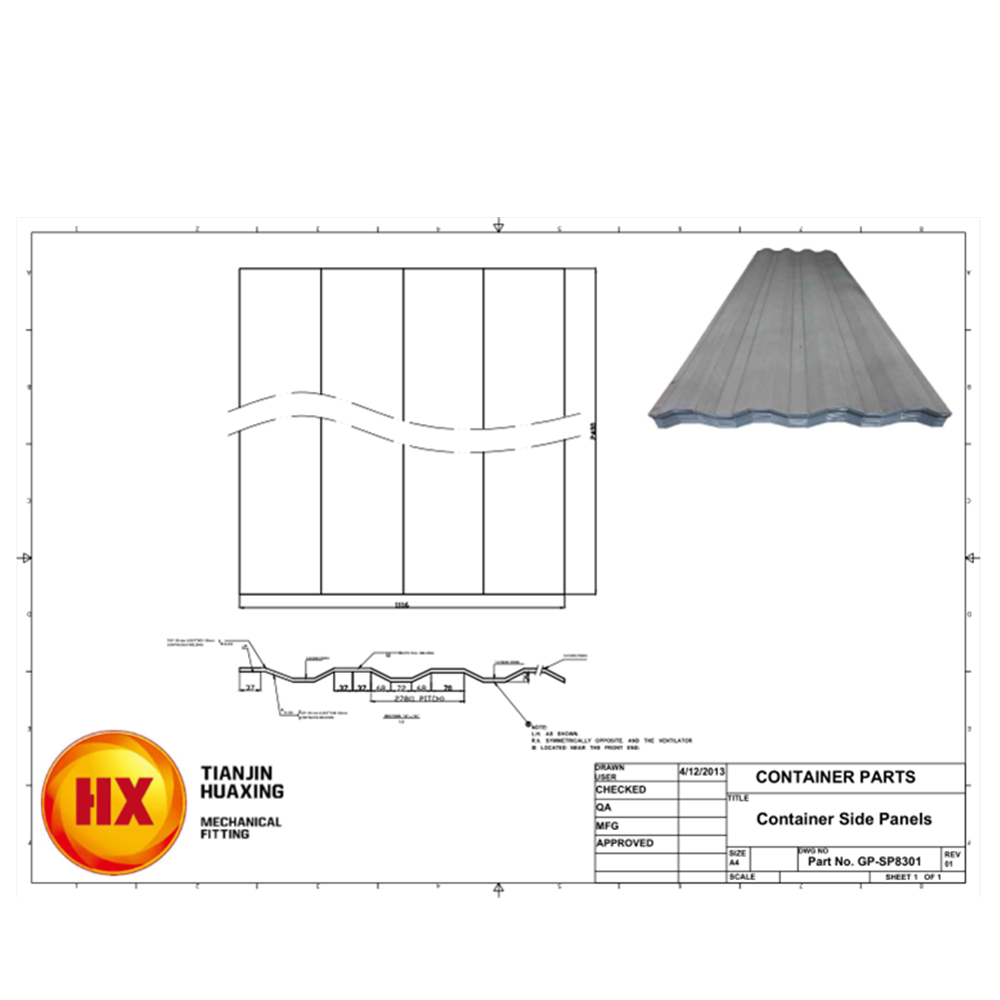 HUAXING Container Retainer Plate Prefab Wall Panels