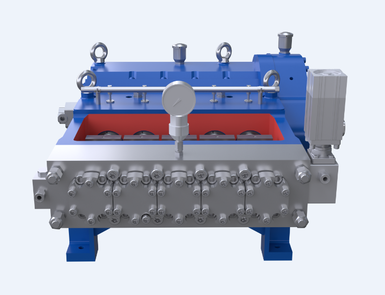 high pressure pump for surface cleaning with water jetting