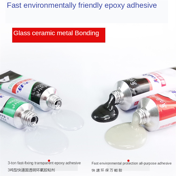 3 Ton transparent epoxy adhesive Kafuter AB glue crystal gem glass ceramic metal fast curing adhesive