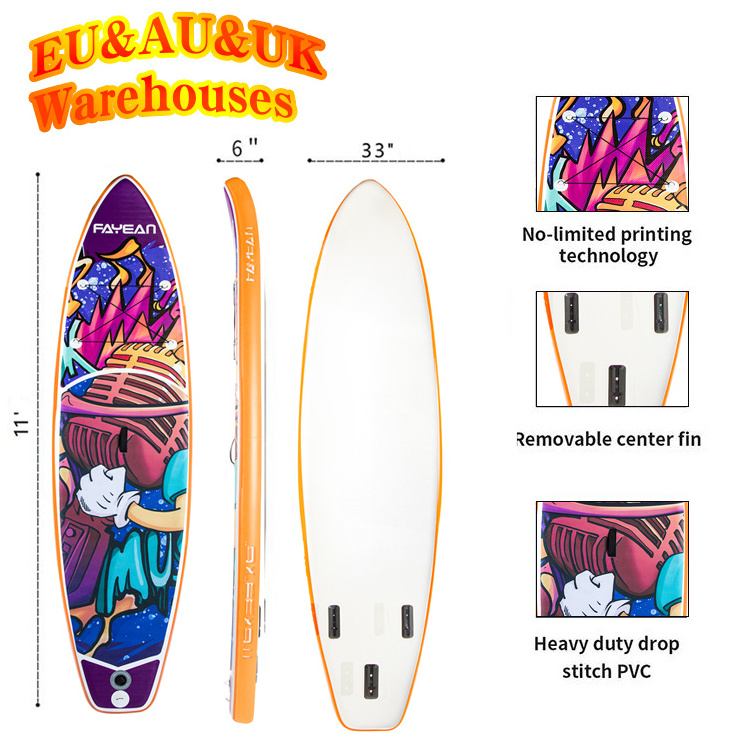 Wholesale Oem Cheap Surfboard Sup Paddle Board Inflatable Stand Up Surfing Paddleboard Foam Custom Yoga Race board water sports