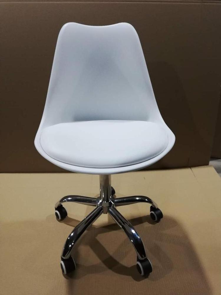 New popular plastic pp rotating office chair with wheel base for office chair