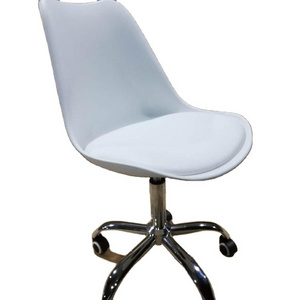 New popular plastic pp rotating office chair with wheel base for office chair