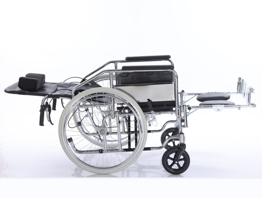 Amazon Hot Selling Steel electroplating Hospital Home Used Manual Portable Folding Lightweight Wheelchair For Sale