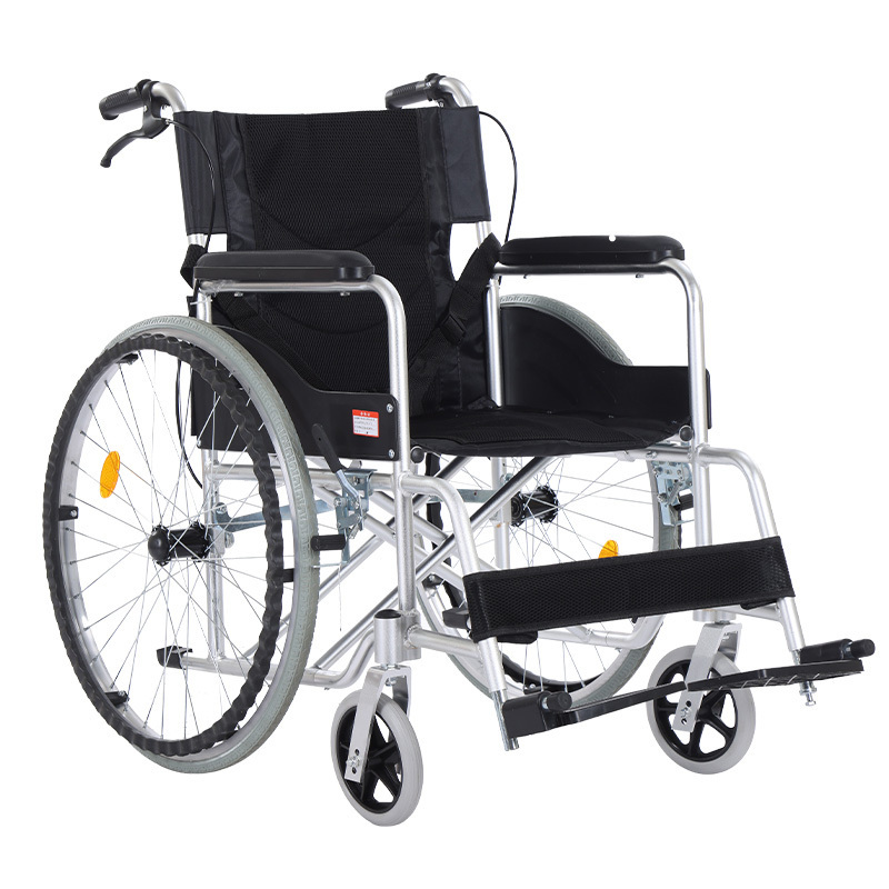 Factory Price Folding Manual Wheelchair Portable Travelling Home Shock Absorbing Wheelchair Children and Adults Wheelchair