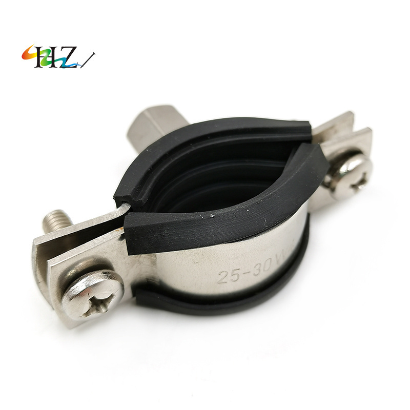 china wholesale heavy duty stainless rubber hose clamp clip hose clamp rubber pipe clamp