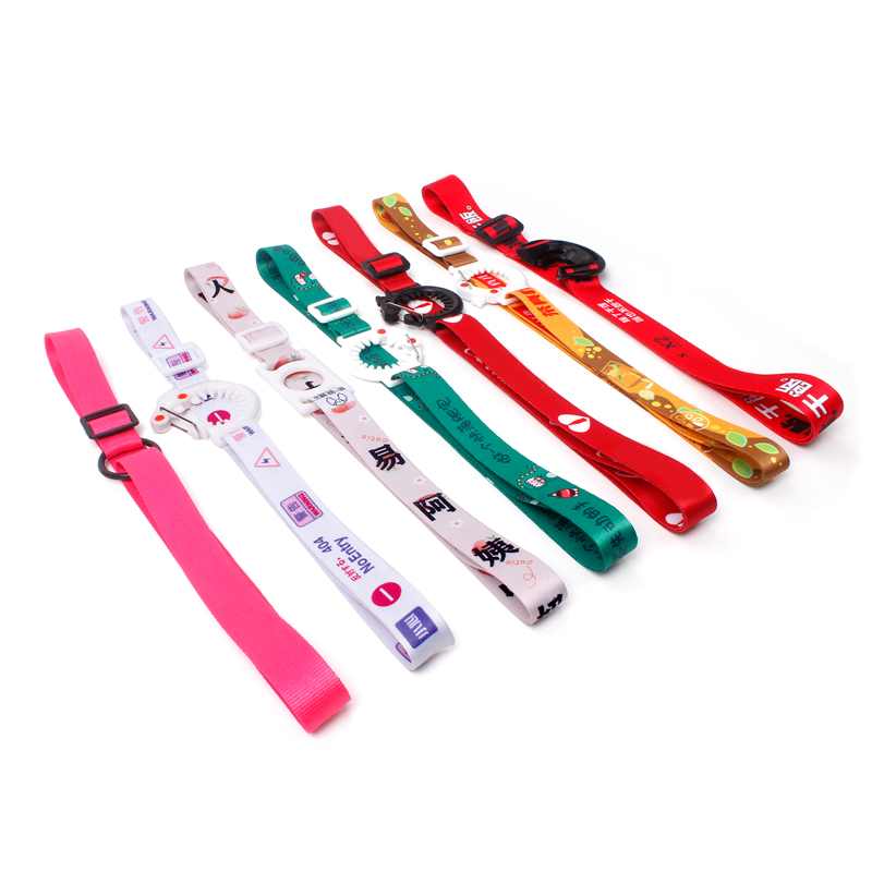 Wholesale Cheap Adjustable Length Water Bottle Strap Neck Lanyard Drink Holder Lanyards With Silicone Buckle