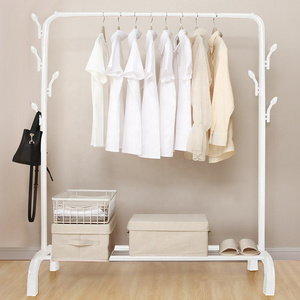 Modern Home Clothes Hanger Rack Metal Garment Rack Foldable Standing Pole System Coat Rack With Pallet