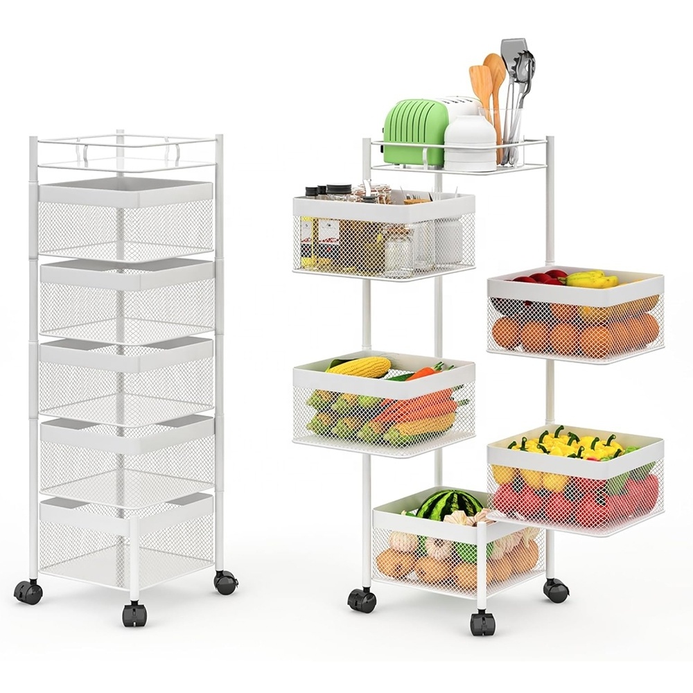 5 Tier Adjustable Metal Wire Shelves Standing Storage Racks for Restaurant Garage Pantry Kitchen Spice Organizer