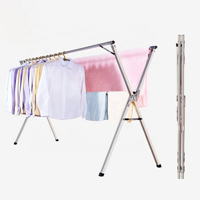 Basics Stainless Steel Foldable Clothes Drying Rack Laundry Rack for Air Drying Clothing